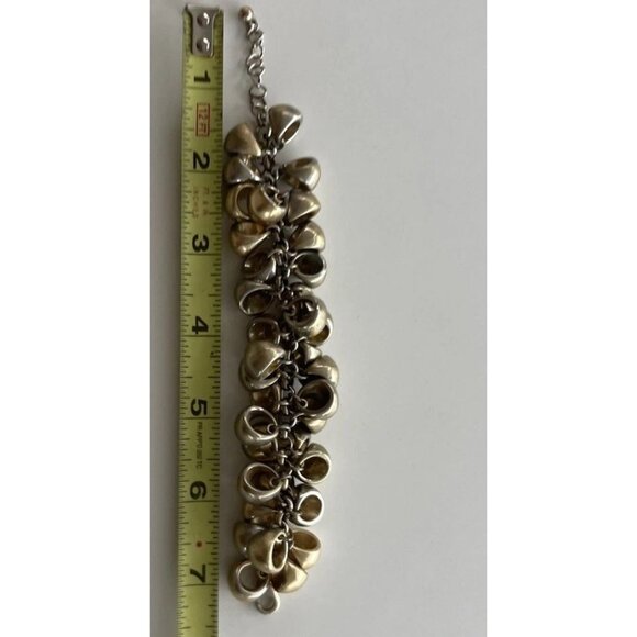 Vintage Lia Sophia Bracelet CHA CHA CHA Chunky Brushed Gold Tone Links Sz 7” - Picture 11 of 14